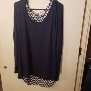 Boutique navy Chevron sweater